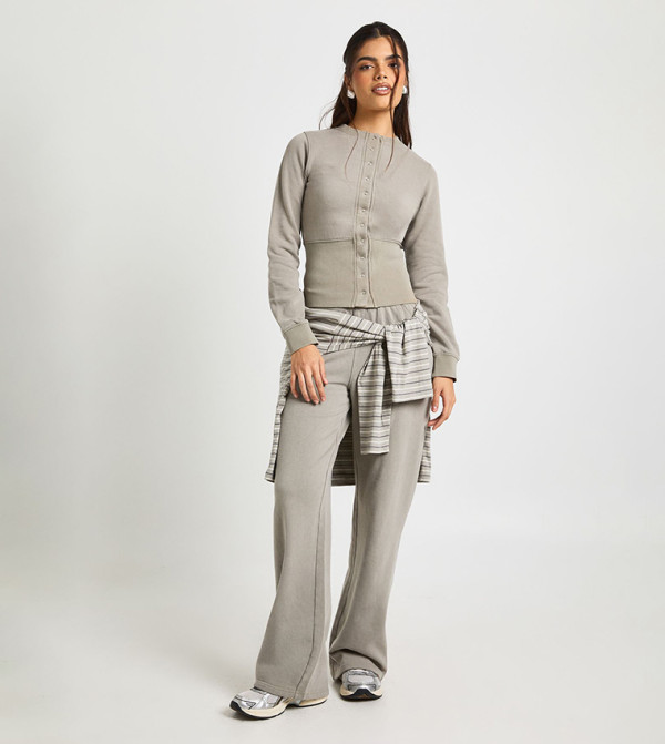 بوهو  أطقم ملابس - كاكي Co-Ord Set