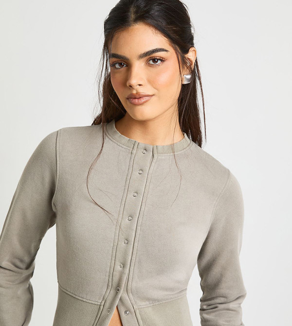 بوهو  أطقم ملابس - كاكي Co-Ord Set