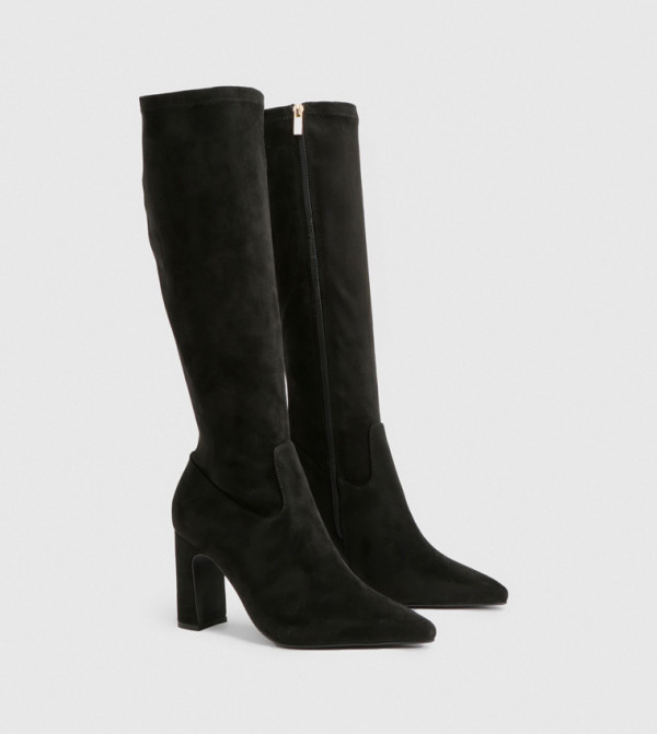 boohoo  Boots - BLACK Knee length Boots