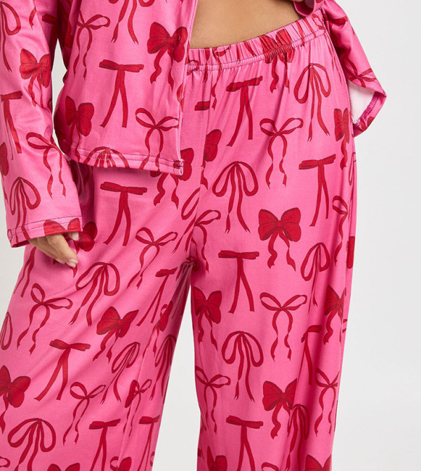 boohoo Sleepwears & Loungewears - Dark Pink Pyjama Set
