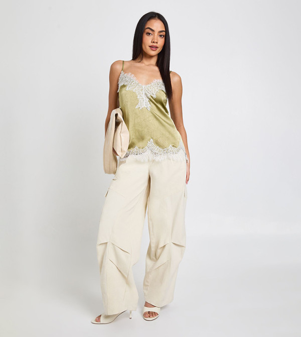 boohoo  Cargos - Beige Cargos