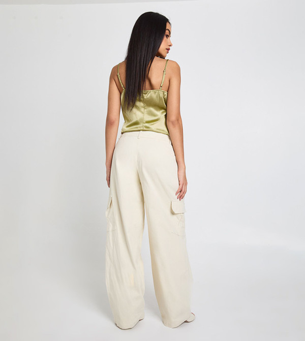 boohoo  Cargos - Beige Cargos