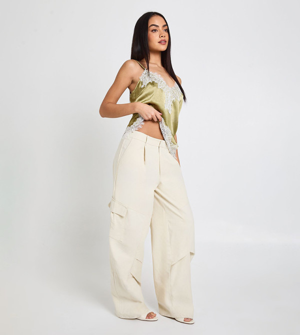 boohoo  Cargos - Beige Cargos