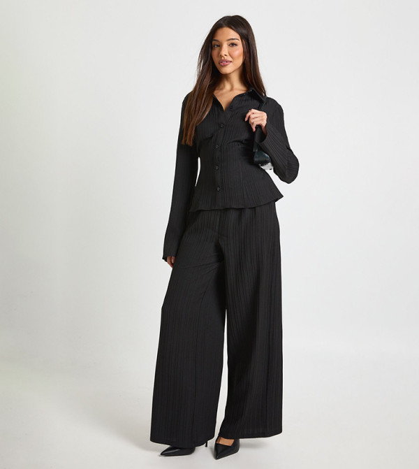 بوهو أطقم ملابس - أسود Co-Ord Set
