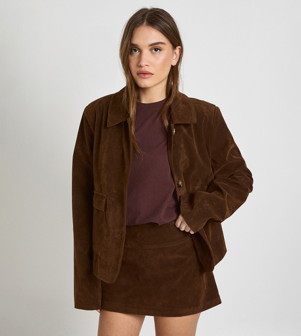 بوهو  - بني  Mini Skirts