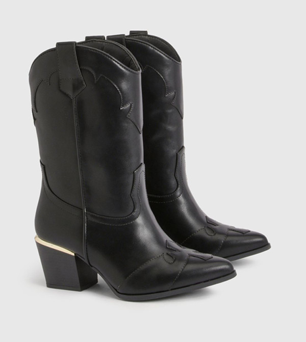 boohoo  Calf Boots - BLACK Mid Calf Boots