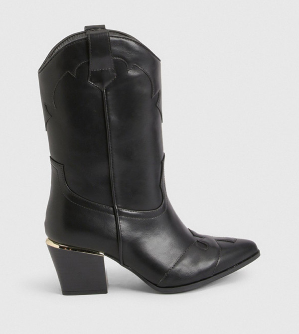 boohoo  Calf Boots - BLACK Mid Calf Boots