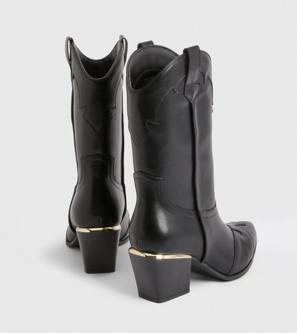 boohoo  Calf Boots - BLACK Mid Calf Boots
