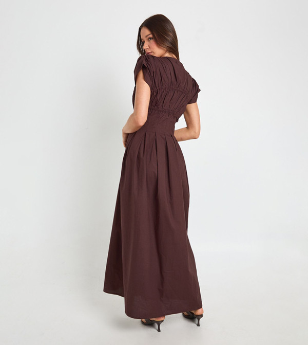 بوهو  فساتين - بني  Maxi Dresses