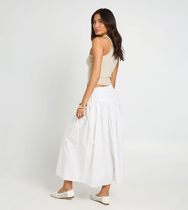 boohoo  Maxi Skirts - White Maxi Skirts