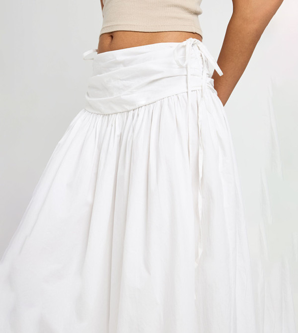 boohoo  Maxi Skirts - White Maxi Skirts