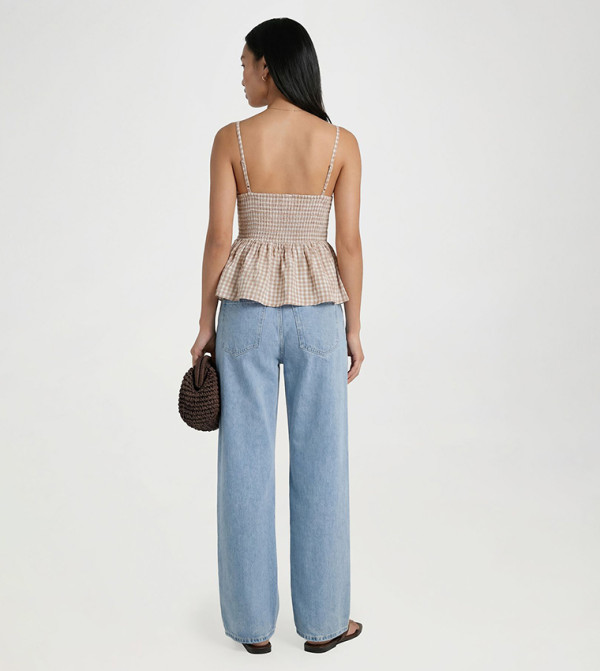 بوهو pretty-in-prints-w - بني Sleeveless Tops