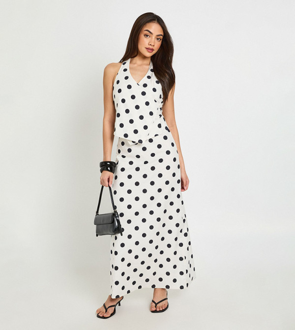 بوهو  تنانير - أبيض Maxi Skirts