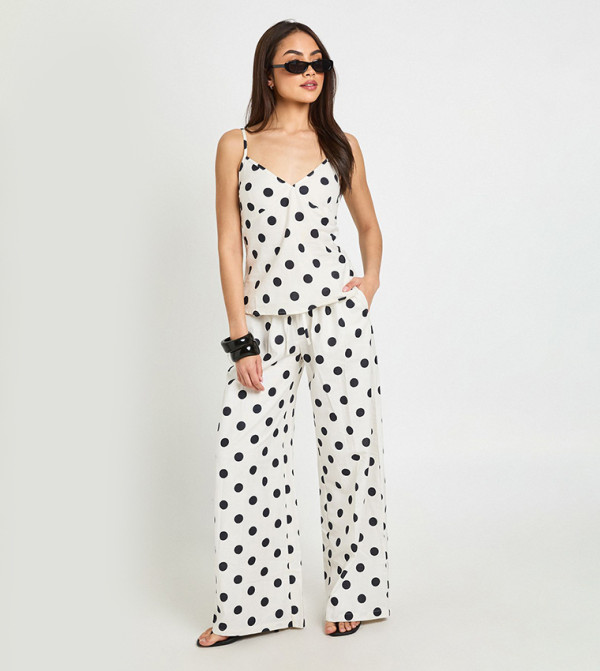 بوهو أطقم ملابس - أبيض Co-Ord Set
