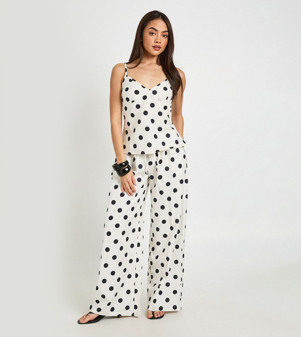 بوهو أطقم ملابس - أبيض Co-Ord Set