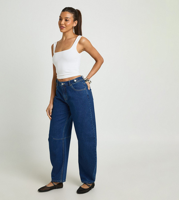 boohoo  denim-obsessed - Blue Straight Jeans