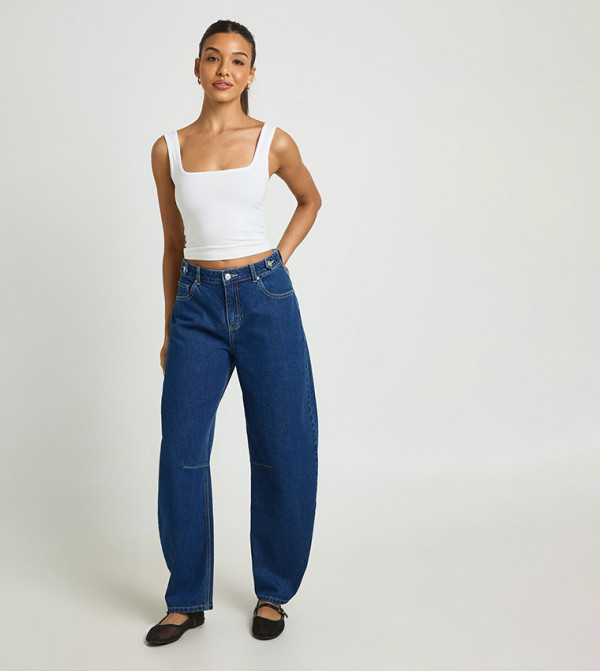 boohoo  denim-obsessed - Blue Straight Jeans