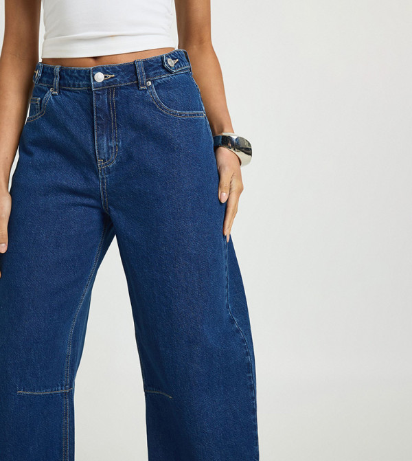 boohoo  denim-obsessed - Blue Straight Jeans