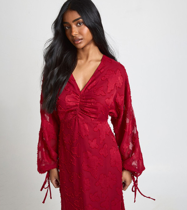 boohoo  - Red Midi Dresses