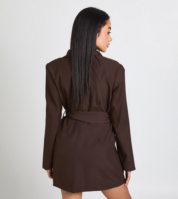 boohoo  Mini Dresses - Brown Mini Dresses