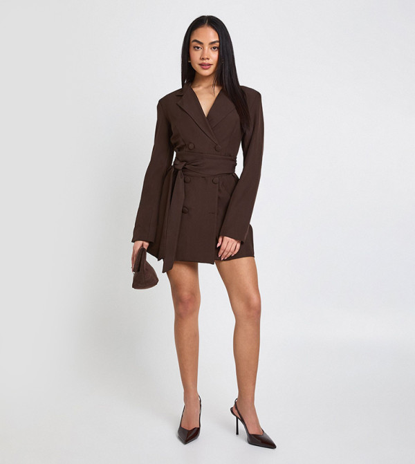 boohoo  Mini Dresses - Brown Mini Dresses