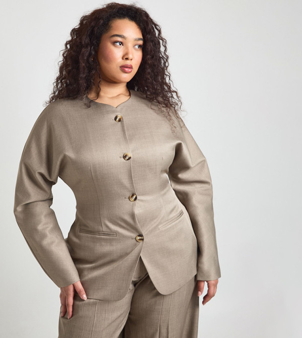 boohoo  Jackets & Coats - Taupe Jackets & Coats