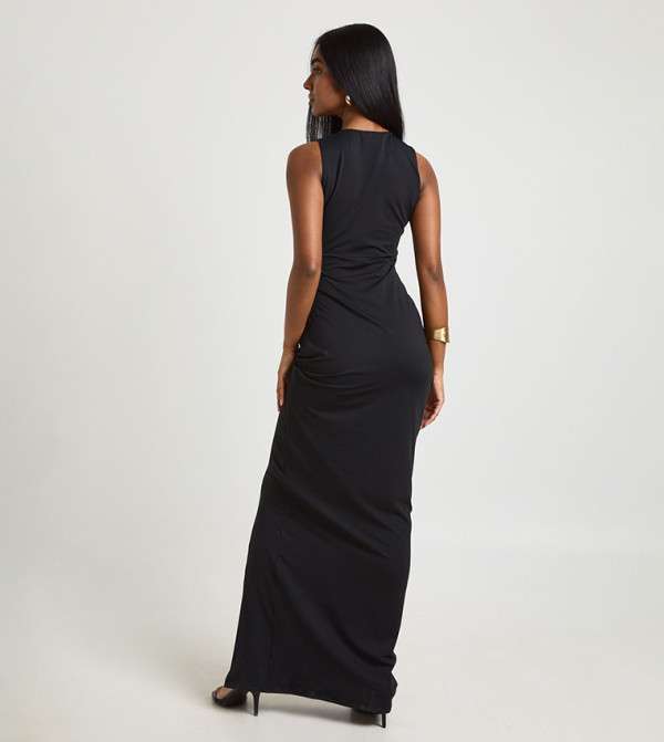 بوهو  فساتين - أسود Maxi Dresses