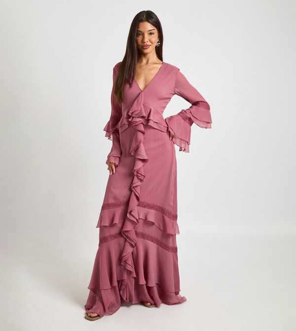 بوهو  فساتين - وردي Maxi Dresses