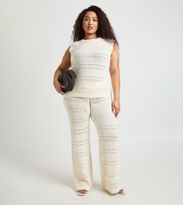 بوهو  أطقم ملابس - كريمي  Co-Ord Set