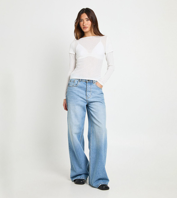 بوهو بلوزات - أبيض Casual Tops