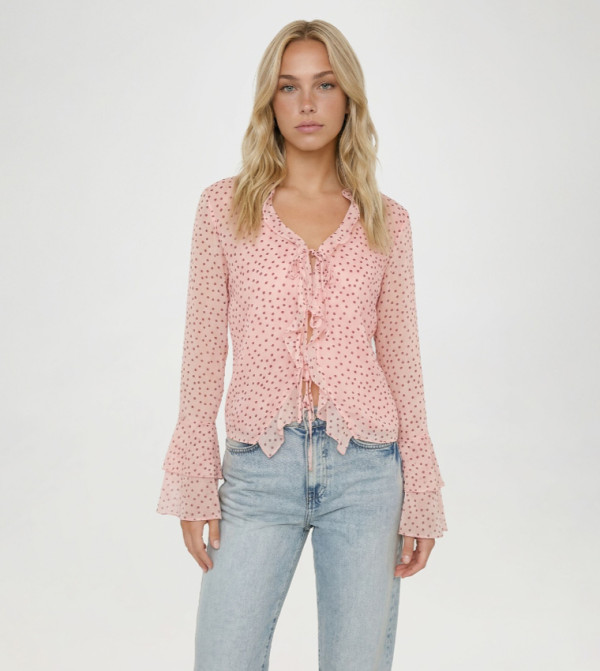 بوهو  توبات كاجوال  - وردي Casual Tops