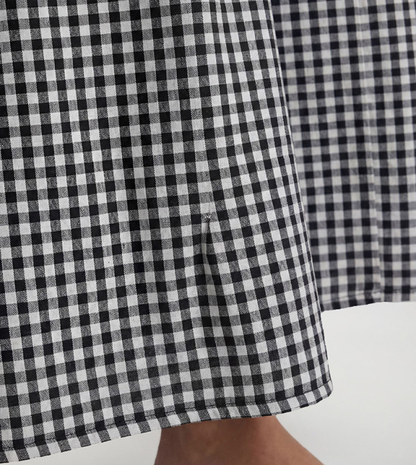 بوهو pretty-in-prints-w - أسود Midi Skirts