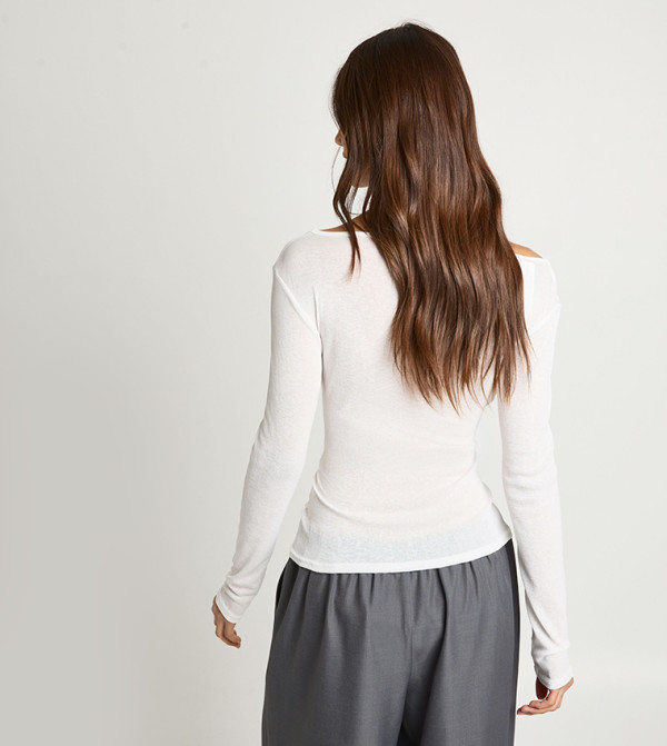 بوهو بلوزات - أبيض Casual Tops