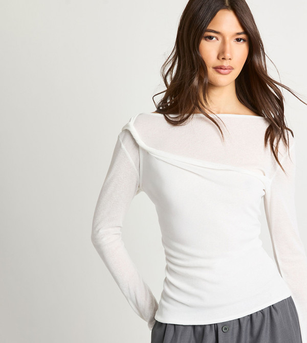بوهو بلوزات - أبيض Casual Tops