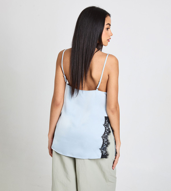 بوهو توبات بلا أكمام - أزرق Sleeveless Tops
