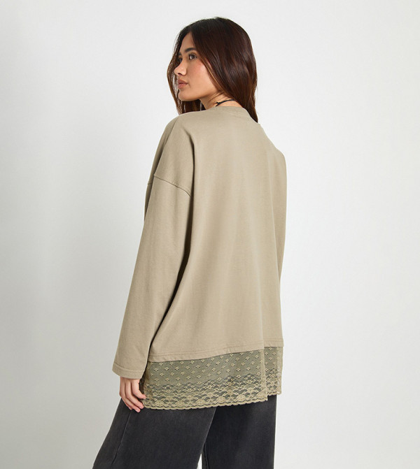boohoo boohoo - Khaki Long Sleeve T-Shirts