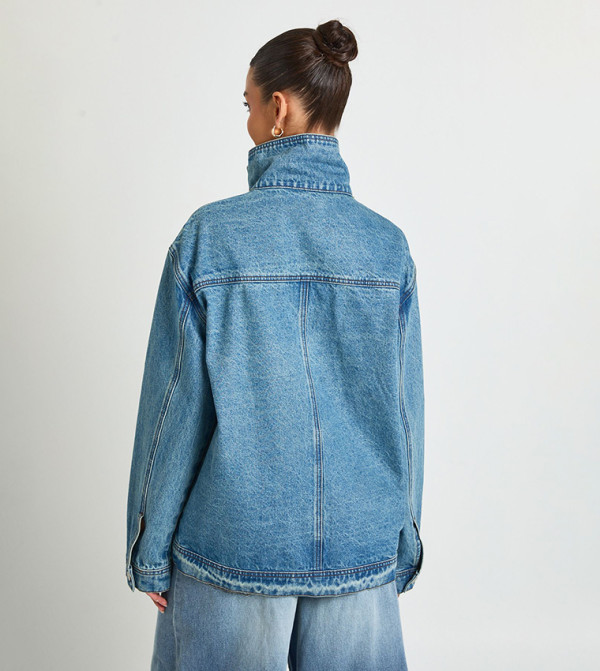 boohoo  Denim Jackets - Blue Denim Jackets