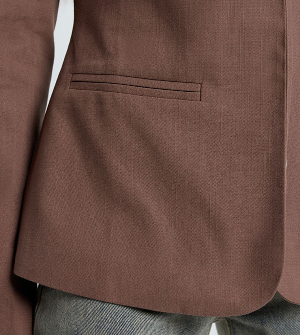 boohoo  baggy-denim-edit - Brown Blazers