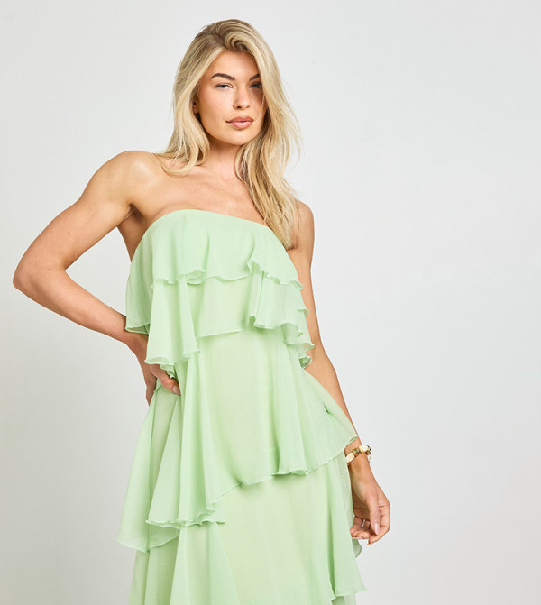 boohoo  maxi-summer-edits - Green Maxi Dresses