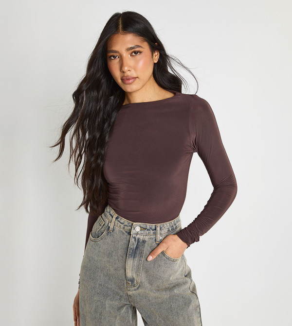 boohoo  Casual Tops - Brown Casual Tops