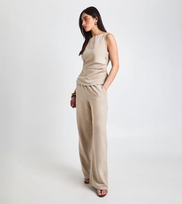 boohoo  Clothing Sets - Beige Co-Ord Set