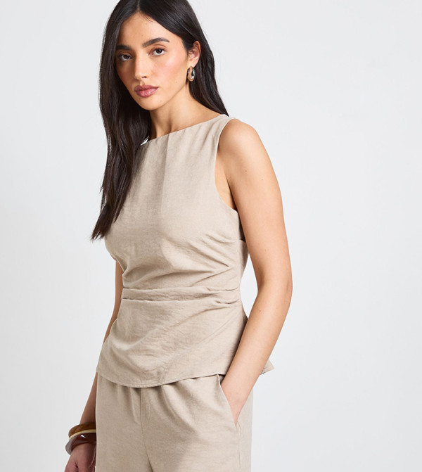 boohoo  Clothing Sets - Beige Co-Ord Set