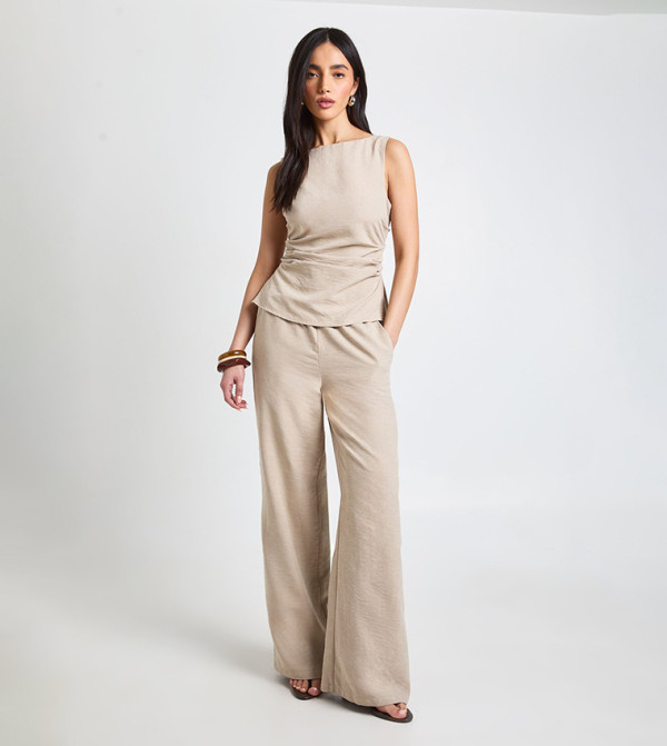 boohoo  Clothing Sets - Beige Co-Ord Set