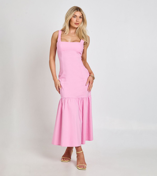 boohoo  Clothing - Pink Midi Dresses