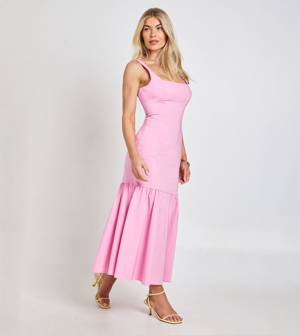 boohoo  Clothing - Pink Midi Dresses