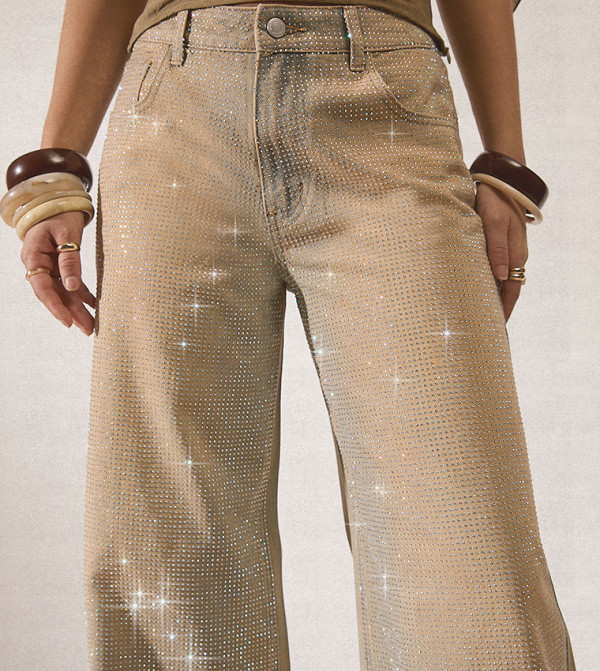 boohoo  Jeans - Blue Wide Leg Jeans