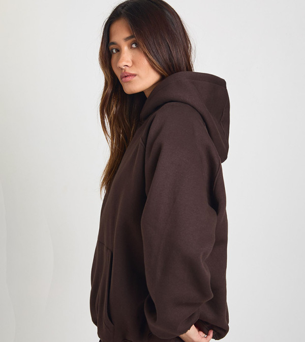 boohoo  Hoodies & Sweatshirts - Brown Hoodies