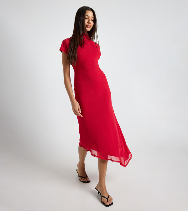 boohoo  - Red Midi Dresses