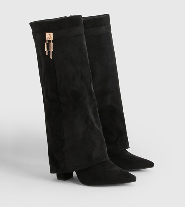boohoo  Knee High Boots - BLACK Knee length Boots