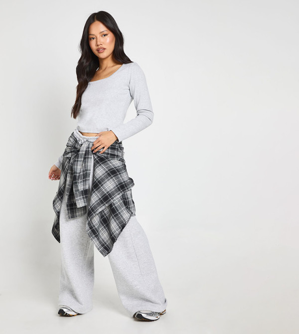 بوهو  co-ord-sets - رمادي Co-Ord Set